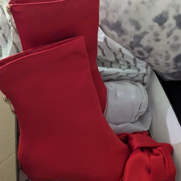 Pink Elephant Red Boots - Picture 2 of 4